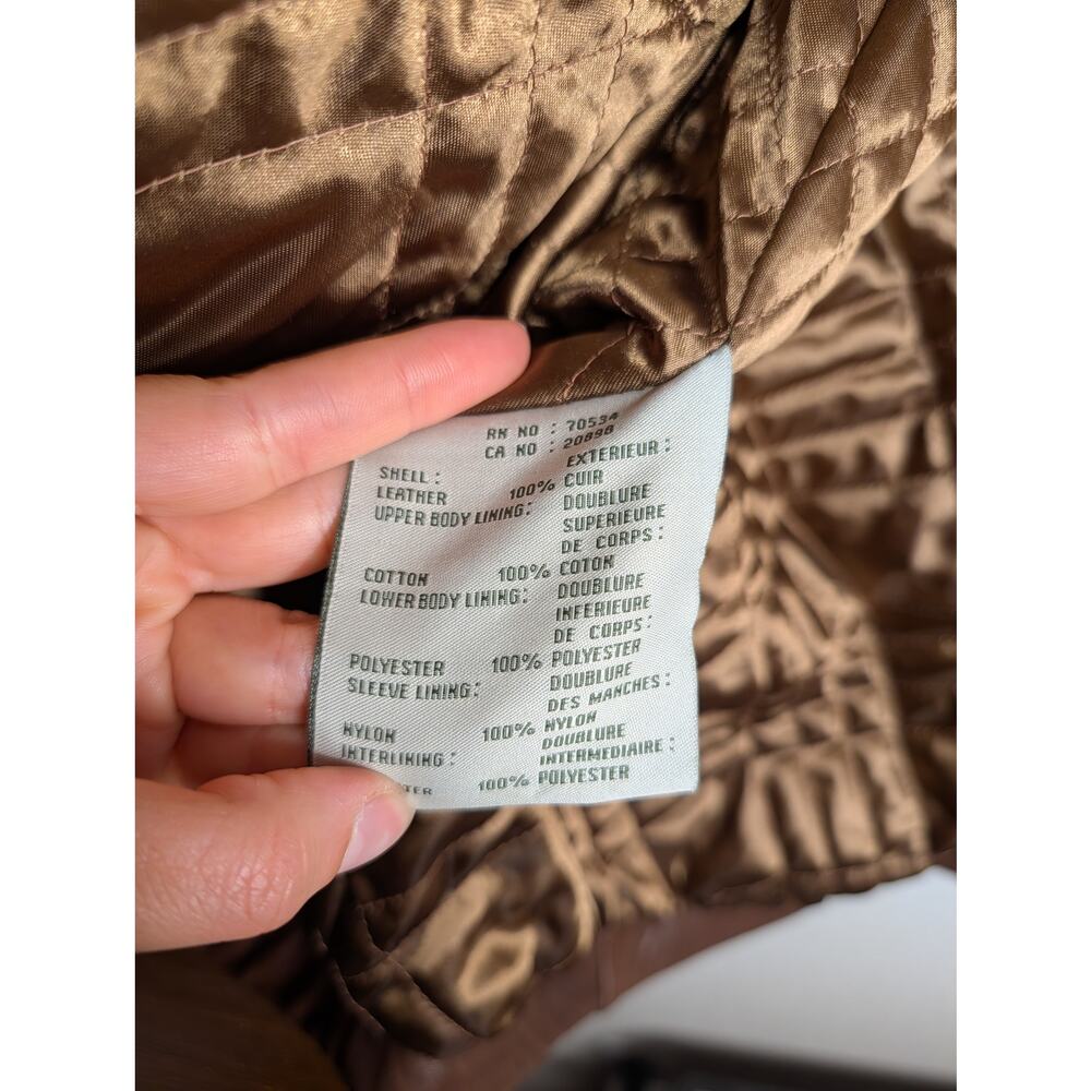 VTG Orvis Men's Genuine Leather Jacket Moto Biker Heavy XL - Picture 8 of 9